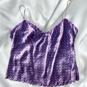 Coquette y2k satin babydoll scallop edge cami